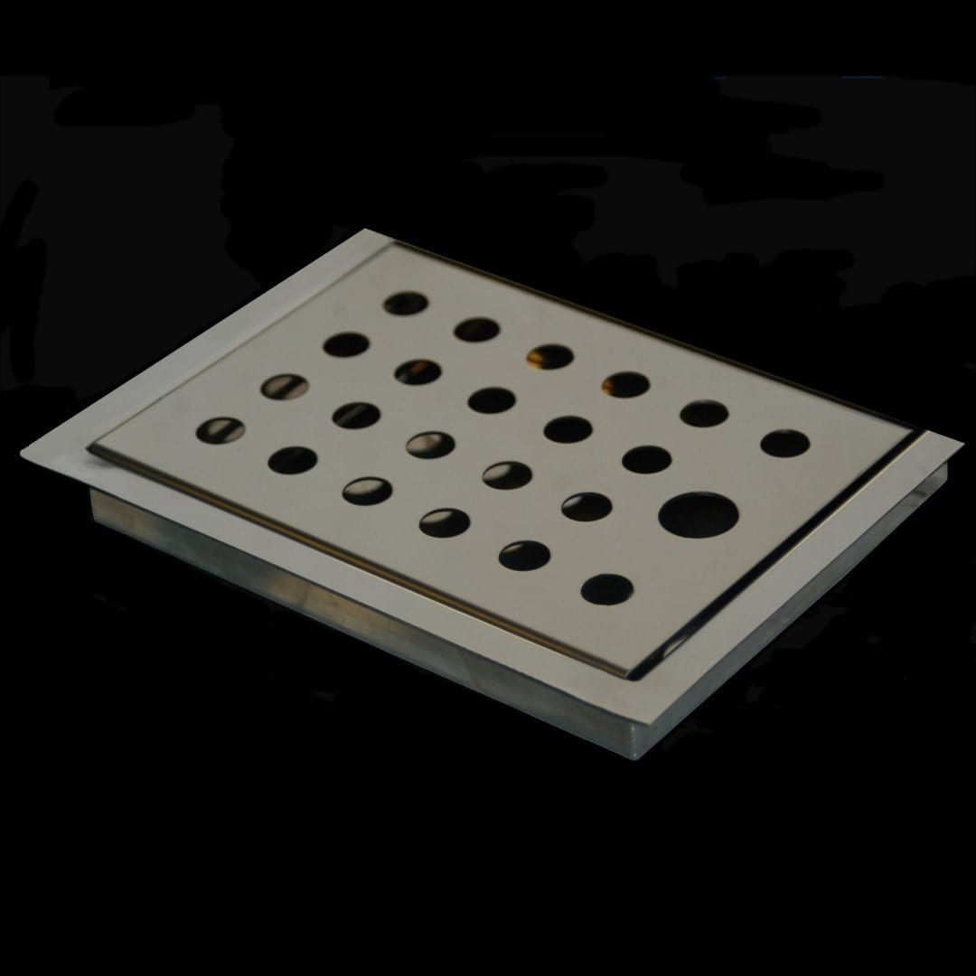 3 flange s-steel drip tray black